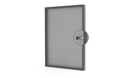 Aluminiowa Wewnętrzna Gablota Tablica Ogłoszeniowa - Kolor Antracyt - Konfigurator na wymiar