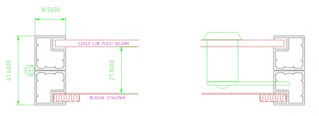 Aluminiowa Wewnętrzna Gablota Tablica Ogłoszeniowa - Kolor Biały - Konfigurator na wymiar