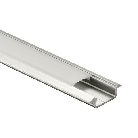 Aluminiowy profil kanał LED wpuszczany (aluminium) + Klosz - Konfigurator na wymiar