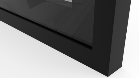 Ramka aluminiowa F4 Czarny mat - Konfigurator profili do frontów i luster na wymiar