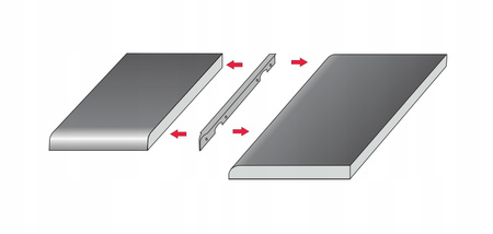 Aluminiowa listwa blatowa kątowa K38-I Czarna