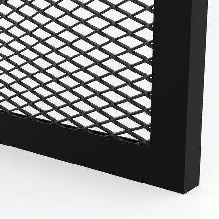 Ramka Aluminiowa F5 z Dekoracyjną Siatką Cięto-ciągnioną 28/14 mm + Zawiasy ukryte - Konfigurator na wymiar