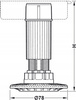 Hafele AXILO Nóżka stopka regulowana + płytka mocująca