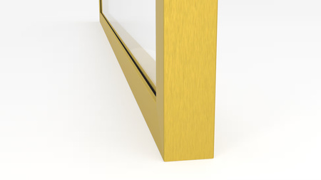 Kątowa ramka aluminiowa F1K Złoty mat szczotkowany - Konfigurator profili do frontów i luster na wymiar