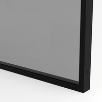 Front szklany w ramie aluminiowej F6 Czarny mat - Konfigurator na wymiar