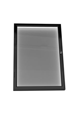 Aluminiowa Zewnętrzna Gablota Tablica Ogłoszeniowa z Oświetleniem LED - Kolor Czarny mat - Konfigurator na wymiar