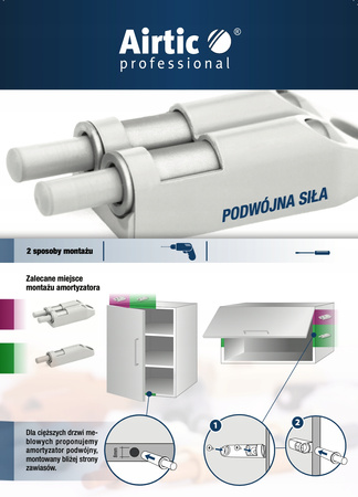 Adapter do amortyzatora meblowego Airtic klon