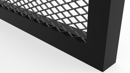 Ramka Aluminiowa F5 z Dekoracyjną Siatką Cięto-ciągnioną 16/8 mm + Zawiasy ukryte - Konfigurator na wymiar