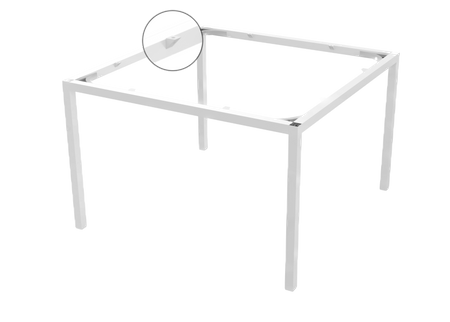 Stelaż Loftowy Standard 30x30 mm – Aluminiowa Podstawa Stołu – Biały – Konfigurator na wymiar