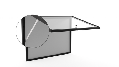 Aluminiowa Wewnętrzna Gablota Tablica Ogłoszeniowa - Kolor Czarny mat - Konfigurator na wymiar