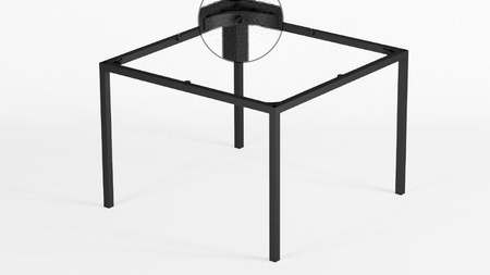 Stelaż Loftowy Basic 20x20 mm – Aluminiowa Podstawa Stołu – Czarny mat – Konfigurator na wymiar
