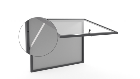 Aluminiowa Wewnętrzna Gablota Tablica Ogłoszeniowa - Kolor Antracyt - Konfigurator na wymiar