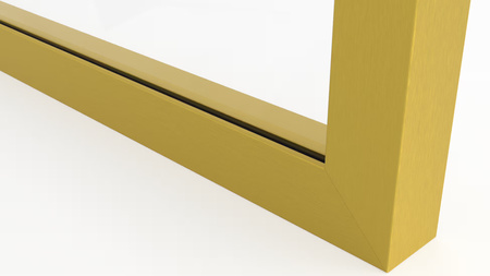 Ramka aluminiowa F1 Złoty mat szczotkowany - Konfigurator profili do frontów i luster na wymiar