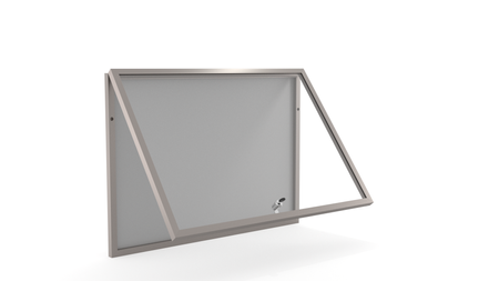 Aluminiowa Wewnętrzna Gablota Tablica Ogłoszeniowa - Kolor Inox - Konfigurator na wymiar