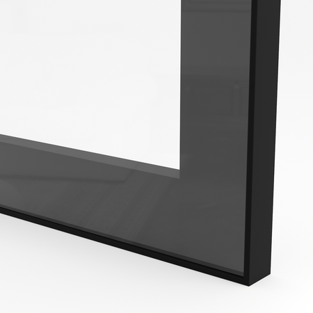 Front szklany w ramie aluminiowej F21 Czarny mat - Konfigurator na wymiar