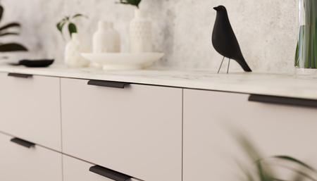 Uchwyt Krawędziowy FE-8 Czarny Mat - Konfigurator uchwytów na dowolny wymiar