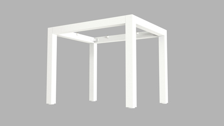Stelaż Loftowy Premium 60×60 mm – Aluminiowa Podstawa Stołu – Biały – Konfigurator na wymiar