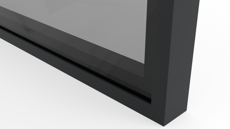 Ramka aluminiowa F10 Szary (RAL 7021) - Konfigurator profili do frontów i luster na wymiar