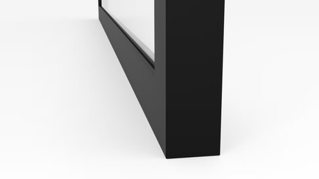 Ramka aluminiowa F5 Czarny mat z zawiasem ukrytym - Konfigurator profili do frontów i luster na wymiar