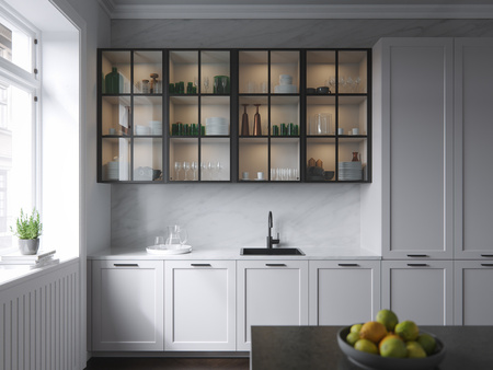 Front szklany w ramie aluminiowej F1 Inox - Konfigurator na wymiar