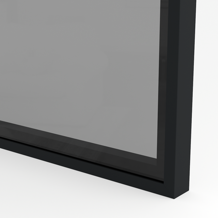 Front szklany w ramie aluminiowej F10 Szary (RAL 7021) - Konfigurator na wymiar