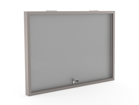 Aluminiowa Wewnętrzna Gablota Tablica Ogłoszeniowa - Kolor Inox - Konfigurator na wymiar