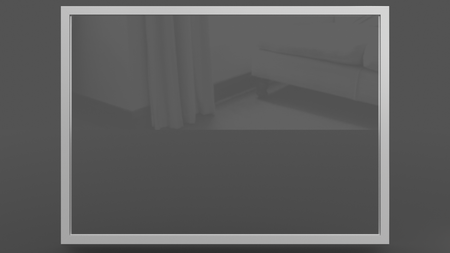 Ramka aluminiowa F1 Biała - Konfigurator profili do frontów i luster na wymiar