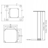 1 x Aluminiowa noga meblowa do stołu regulowana FEST 60x60 mm - alu