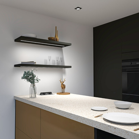 Aluminiowy profil kanał LED wpuszczany (aluminium) + Klosz - Konfigurator na wymiar