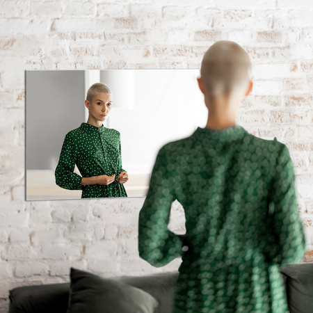 Lustro w aluminiowej ramie F10 Czarny mat - Konfigurator na wymiar