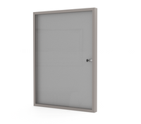 Aluminiowa Wewnętrzna Gablota Tablica Ogłoszeniowa - Kolor Inox - Konfigurator na wymiar