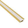 Aluminiowy profil kanał LED wpuszczany (złoty) + Klosz - Konfigurator na wymiar