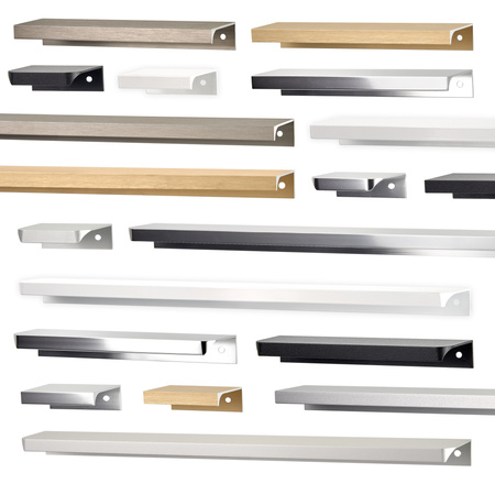 Uchwyt Krawędziowy FE-6 Zaokrąglony Czarny Lakier Strukturalny - Konfigurator uchwytów na dowolny wymiar