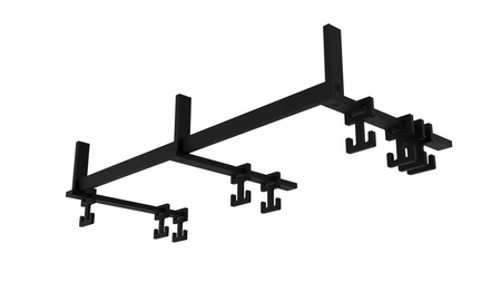 Wieszak meblowy podpółkowy trójramienny czarny