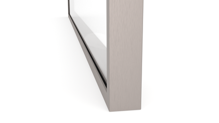 Ramka aluminiowa F10 Inox - Konfigurator profili do frontów i luster na wymiar