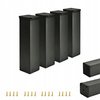 4 x Aluminiowa nóżka stopka meblowa regulowana FEST 40x40 mm - Czarny mat