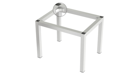 Stelaż Loftowy Premium 60×60 mm – Aluminiowa Podstawa Stołu – Naturalne aluminium – Konfigurator na wymiar