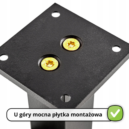 1 x Aluminiowa noga meblowa regulowana FEST 30x30 mm - Alu