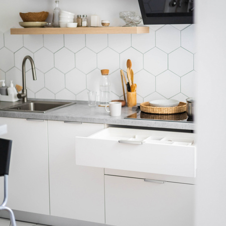 Uchwyt Krawędziowy FE-6 Prosty Aluminium - Konfigurator uchwytów na dowolny wymiar