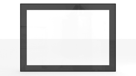 Front szklany w ramie aluminiowej F21 Czarny mat - Konfigurator na wymiar
