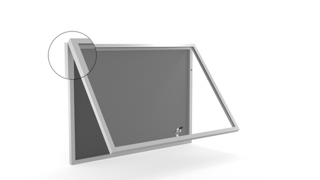 Aluminiowa Wewnętrzna Gablota Tablica Ogłoszeniowa - Kolor Aluminium - Konfigurator na wymiar