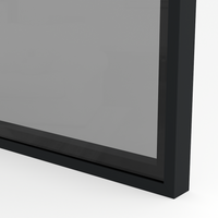 Front szklany w ramie aluminiowej F10 Szary (RAL 7021) - Konfigurator na wymiar