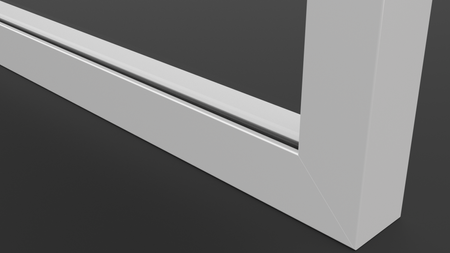 Ramka aluminiowa F1 Biała - Konfigurator profili do frontów i luster na wymiar