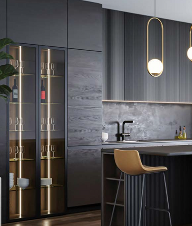 Front szklany w ramie aluminiowej F10 Inox - Konfigurator na wymiar