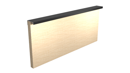 Uchwyt Krawędziowy FE-6 Prosty Czarny Mat - Konfigurator uchwytów na dowolny wymiar