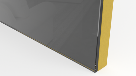 Ramka aluminiowa F2 Złoty mat szczotkowany - Konfigurator profili do frontów i luster na wymiar