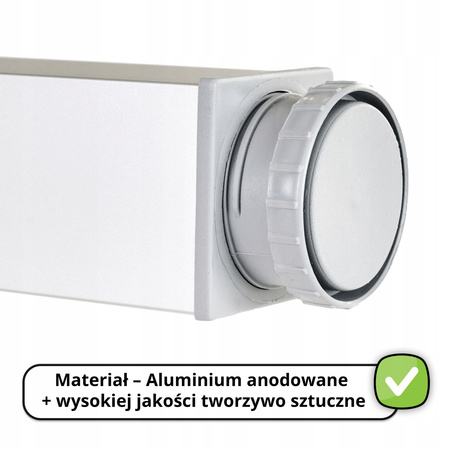 4 x Aluminiowa nóżka ryflowana stopka meblowa regulowana z płytką FEST 60x60 mm - Alu