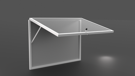 Aluminiowa Wewnętrzna Gablota Tablica Ogłoszeniowa - Kolor Biały - Konfigurator na wymiar