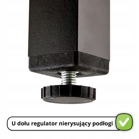 1 x Aluminiowa noga meblowa regulowana FEST 30x30 mm - Alu