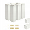 6 x Aluminiowa nóżka stopka meblowa regulowana FEST 40x40 mm - Biała